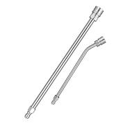LLHCF 2Pcs Rondella Aste di Estensione Asta Dritta Asta Curva Collega Rapido Accessori di Ricambio Strumenti di Pulizia Portatile Estensione In Acciaio