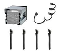 LLHCF 5 "3 X Alloggiamento ottico a 4 alloggiamenti da 3,5 gabbia rack staffa convertitore adattatore vassoio rigido