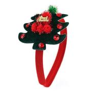LLHCF Accessori per feste di Natale, cerchietto per capelli in peluche con albero di Natale, fascia per capelli stagionale, fascia per capelli per riunioni di famiglia