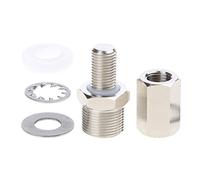 LLHCF Adattatore da 3/8" x 24 CB a SO-239 adatto per foro da 1/2" in ottone cromato pesante per radio CB Ham