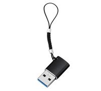 LLHCF Adattatore da USB C a USB A per trasferimento dati alloggiamento in lega di alluminio con cordino per computer portatili PC ventole lettore da A a C adattatore per trasferimento dati per
