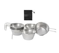 LLHCF All'aperto Tazza in acciaio inox Campeggio Essenziale Portatile Design Gancio Maniglia per Backpacking Viaggio di Cucina Tazza di Bevanda In Acciaio Inox