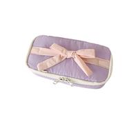 LLHCF Astuccio grande con fiocco, ad alta capacità, per penne, matite, da viaggio, per studenti, donne, scuola, ufficio, alla moda, organizer per penne colorate, Viola