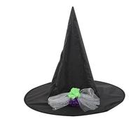 LLHCF Bambini Cosplay Cappello Strega Con Filato/Fiore Per Halloween Bambini Accessori Per Capelli Prestazioni Carnevale Forniture Del Partito