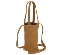 LLHCF Borsa per bottiglia d'acqua in tela per esterni, portatile, con tracolla, per campeggio, escursionismo, viaggi, Colore caffè.