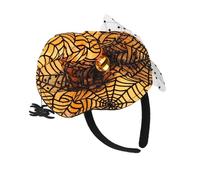 LLHCF Cappellini da strega con ragnatela per adulti, cappello da mago di Halloween, cerchio, per feste, cloche, cappello da gioco di ruolo