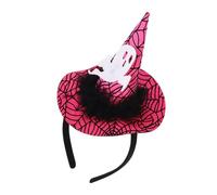 LLHCF Cappellini da strega con ragnatela per adulti, cappello da mago di Halloween, cerchio, per feste, cloche, cappello da gioco di ruolo