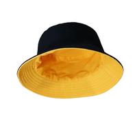 LLHCF Cappello alla pescatora reversibile per coppie, design semplice, traspirante, per il tempo libero, occasioni e viaggi, spiaggia, coppia alla moda, Giallo, Taglia unica