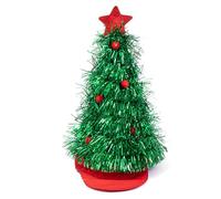 LLHCF Cappello creativo a forma di albero di Natale con orpelli scintillanti e cappello di Babbo Natale decorato con stelle per uomini e donne adulti