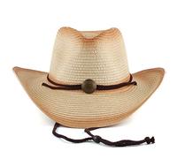 LLHCF Cappello da cowboy di paglia occidentale cappello di paglia cappello occidentale per gli uomini cappello da tavola cappello esterno cappello di paglia Fedora cappello di paglia cappello panama
