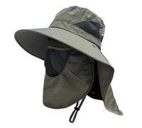 LLHCF Cappello da pescatore a tesa larga da campeggio con patta per il collo rimovibile per pescatore per pesca escursionismo campeggio giardinaggio per donne e uomini