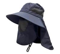 LLHCF Cappello da pescatore a tesa larga da campeggio con patta per il collo rimovibile per pescatore per pesca escursionismo campeggio giardinaggio per donne e uomini