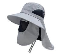LLHCF Cappello da pescatore a tesa larga da campeggio con patta per il collo rimovibile per pescatore per pesca escursionismo campeggio giardinaggio per donne e uomini