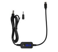 LLHCF Cavo adattatore da USB C a 5,5 x 2,5 mm con connettore da 3,5 mm di tipo C, uscita di potenza regolabile 5 V 9 V 12 V 15 V 20 V per router di ricarica per monitor