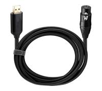 LLHCF Cavo audio USB a 3 pin femmina per microfoni a condensatore dinamico e cavo audio USB Plug and For Play