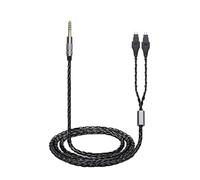 LLHCF Cavo di ricambio per cuffie HD650, HD600, HD660s, HD580, 4,4 mm/3,5 mm/2,5 mm, 1,5 x 4, cavo Twiste, 1,5 m