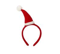 LLHCF Cerchietto con cappello di Babbo Natale con pompon rosso, accessorio per feste