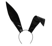 LLHCF Cerchietto con orecchie in pelle, fatto a mano, per Pasqua, Halloween, cosplay, accessori per capelli a tema