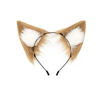 LLHCF Cerchietto per capelli a forma di orecchie di volpe per lavare il viso, in peluche, per feste di Pasqua, cosplay, costume di scena unisex