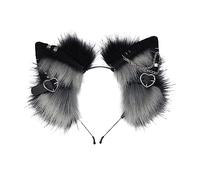 LLHCF Cerchietto per capelli a forma di orecchio con ciondolo a forma di orecchie con decorazioni per capelli, accessorio per cosplay, feste, copricapo per adolescenti e adulti