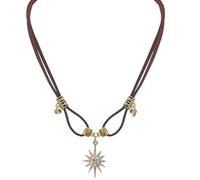 LLHCF Collana a catena in metallo con ciondoli a forma di stella, collana girocollo da donna alla moda