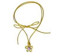 LLHCF Collana alla moda con fiore di prugna colorato ciondolo fiore cavo girocollo gioielli donna acrilico fiore ciondolo collana girocollo collana leggera fidanzata