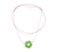 LLHCF Collana con ciondolo a forma di fiore con nodo alla moda, regolabile, girocollo in resina, gioiello per ragazze