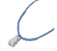 LLHCF Collana con ciondolo a forma di orso, collana con perline e dopamina, girocollo in resina per donne, ragazze, adolescenti, Misura unica, come descritto, come descritto