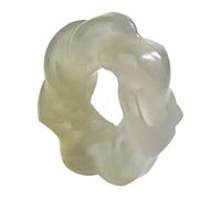 LLHCF Collana con ciondolo mobius in giada etiana naturale, catena clavicola, gioielli squisiti a ciambella, collana girocollo con pietre preziose, idea regalo, Misura unica, come descritto, come
