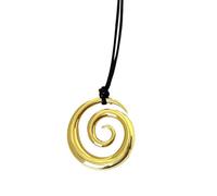 LLHCF Collana dal design moderno a spirale con robusto ciondolo in metallo, accessorio per gli appassionati di moda e stili in cerca di gioielli a spirale