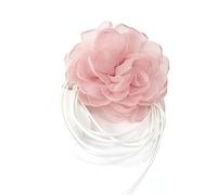 LLHCF Collana girocollo da donna con fiore dolce e catena in corda con grande fiore in pizzo