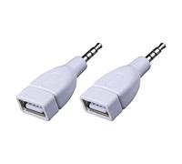 LLHCF Convertitori audio da 3,5 mm maschio AUX a USB 2.0 femmina convertitori adattatore per altoparlanti auto e lettori MP3 audio portatile