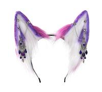 LLHCF Dolce Studenti Donna Fotoshoots Cerchietto Con Frangia Orecchino Decorazione Orecchie di Lupo Fasce Etnico Cartoon Capelli Cerchio