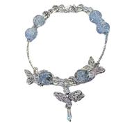 LLHCF Elegante braccialetto in lega con design a farfalla elegante per donne alla ricerca di stili unici e mistero confortevole, Misura unica, come descritto