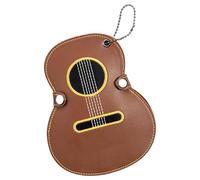 LLHCF Elegante custodia per plettro per chitarra, in pelle PU, con scomparti multipli per accessori musicali, Marrone