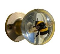 LLHCF Elegante maniglia per porta a fiore trasparente retrò rotonda cristalli manopola artistica decorazione camera da letto stili natura hardware casa armadio maniglia porta