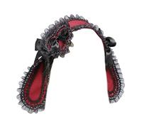 LLHCF Fascia per capelli con fiocco in pizzo anime con orecchie lunghe per cameriera, cosplay, decorazioni per capelli a tema, eventi, cameriere, accessori per feste