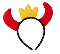 LLHCF Fascia per capelli regolabile con corno da diavolo, accessorio per capelli morbido e leggero, accessorio per capelli in costume