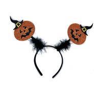 LLHCF Fascia spaventosa per Halloween con pipistrello/gatto luccicante fascia per capelli costume copricapo raveparty puntelli decorazione testa copricapo unisex