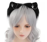 LLHCF FauxFurs Orecchio Hairhoop per donne gioco di ruolo anime cameriera fascia partito costume ragazza femminile gotico Cosplay copricapo