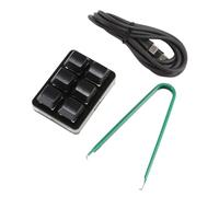 LLHCF Gioco Usb Tastiera Meccanica Tastiera Macro Gioco Programmabile Assist Tastiera 6Keys RGB