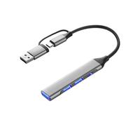 LLHCF Hub USB3.0 con adattatori USB a 7/4 porte USB ricarica rapida spine alloggiamento in metallo giocare per computer portatili hub con funzione OTG