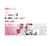 LLHCF Keycaps traslucidi con stampa laterale 136Keys Set di keycap retroilluminati ergonomici per tastiera meccanica dattilografi giocatori