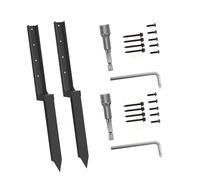 LLHCF Kit di riparazione per pali di recinzione spessi resistenti Pali in acciaio Ancoraggi Spikes per la riparazione di pali in legno di rottura riparazione recinzione