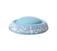 LLHCF Modisteria Fedoras Top Hat Fascinator Base Dress Up per hostess Air Hostess Cappello casual Vari colori Traspirante Quotidiano Commute Inverno Cappello, Blu, Taglia unica