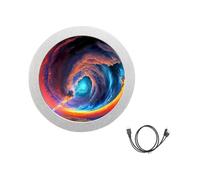 LLHCF Monitor girevole per PC Case Personalizzazione Supporta temi chiari scuri e analisi della frequenza musicale USB C Schermo secondario per dati GPU