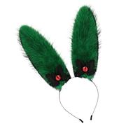 LLHCF Orecchie lunghe in peluche morbido cerchietto per orecchie di Halloween Cosplay accessori per le donne in maschera Halloween Cosplay orecchie Hairhoop