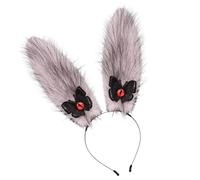 LLHCF Orecchie lunghe in peluche morbido cerchietto per orecchie di Halloween Cosplay accessori per le donne in maschera Halloween Cosplay orecchie Hairhoop