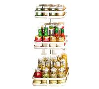 LLHCF Organizzatori da cucina girevoli a 360 gradi Ripiani regolabili Mensola per cosmetici da bagno Livelli regolabili Scaffale da cucina Organizzatori