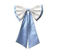 LLHCF Ornamento in nylon traspirante Bowknot ornamento staccabile in vita decorazione per la fase di nozze spettacolo e cosplay abito da sposa, Blu e bianco., Taglia unica